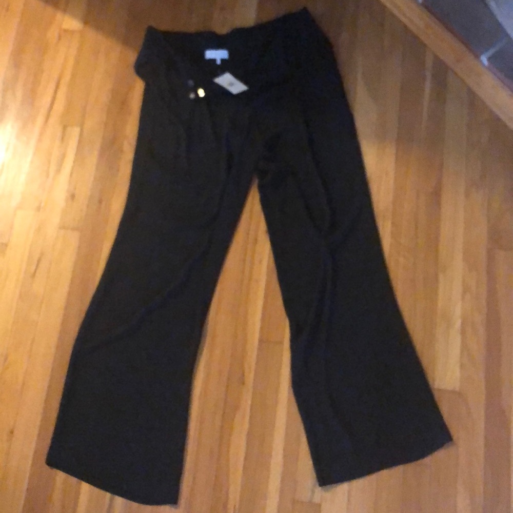 Black straight leg pants